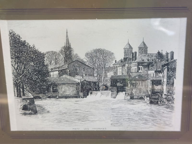 Metz Les Thermes Eau Forte Années 30 — vue 2