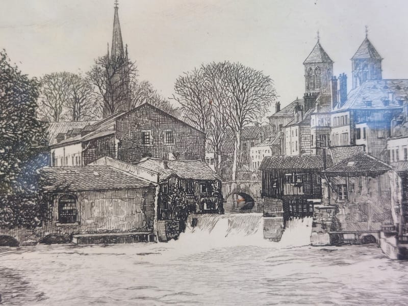 Metz Les Thermes Eau Forte Années 30 — vue 4