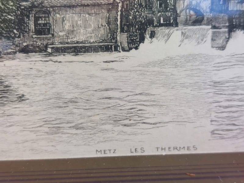 Metz Les Thermes Eau Forte Années 30 — vue 3