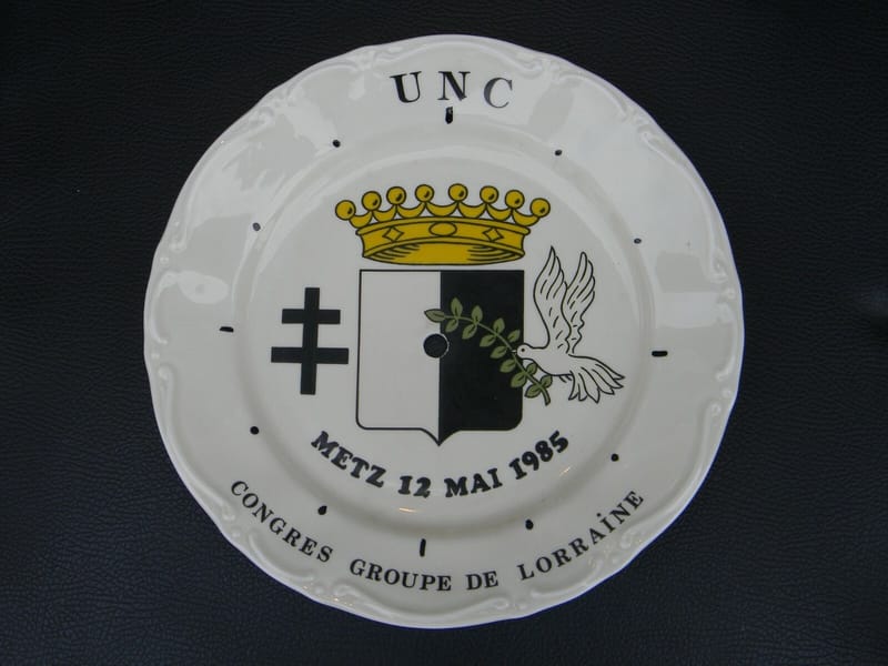 Assiette Horloge UNC Metz 12 Mai 1985