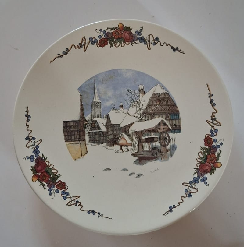 Sarreguemines Obernai Assiette Murale