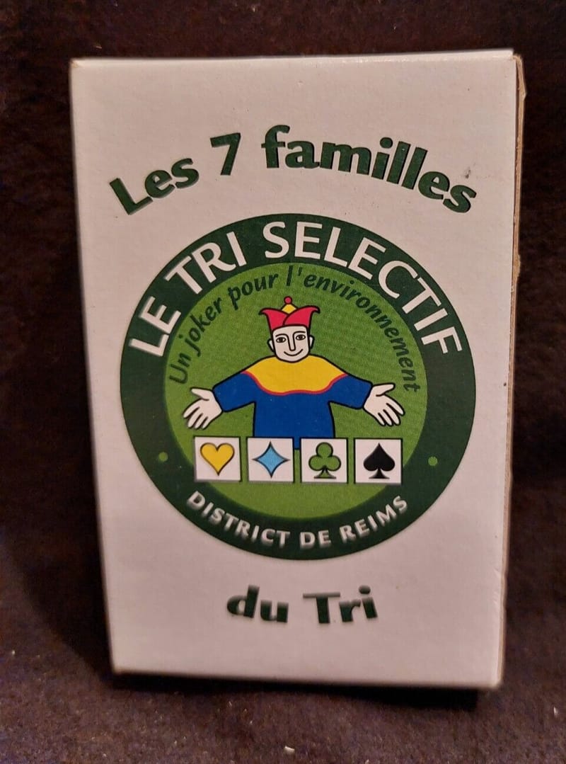 Cartes Jeu 7 Familles Tri sélectif District Reims sous blister