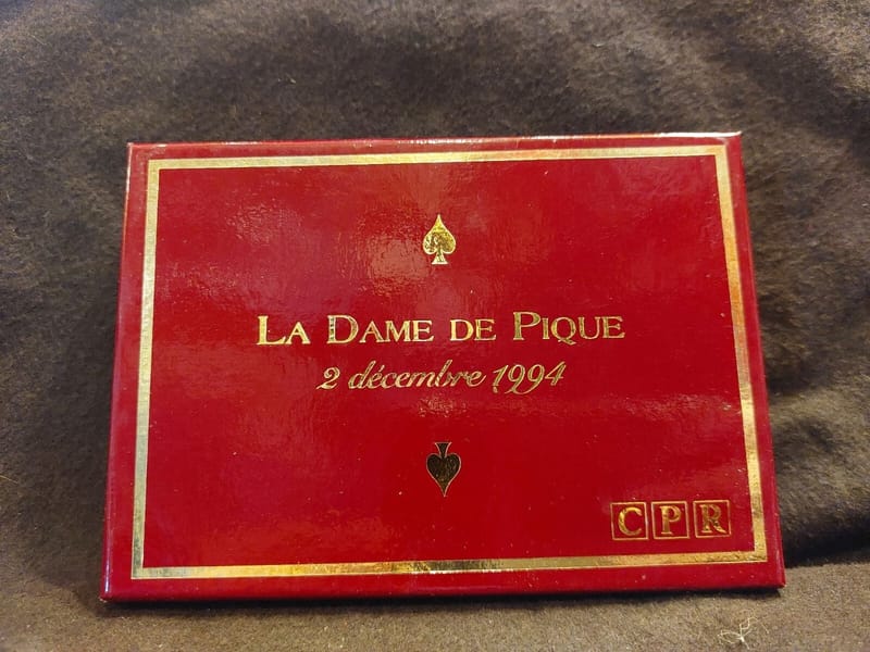 Cartes Jeu La dame de pique 2 décembre 1994 CPR sous blister