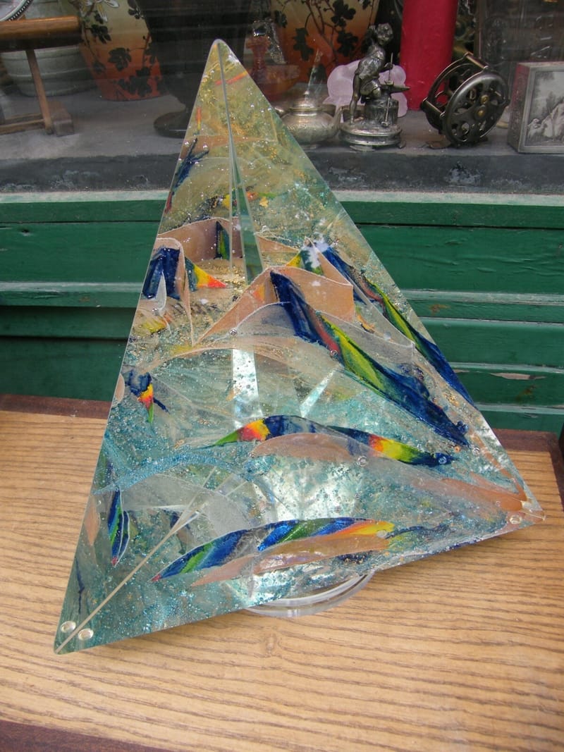 Yan Zoritchak Sculpture Pyramide Cristal Signée 2014 France