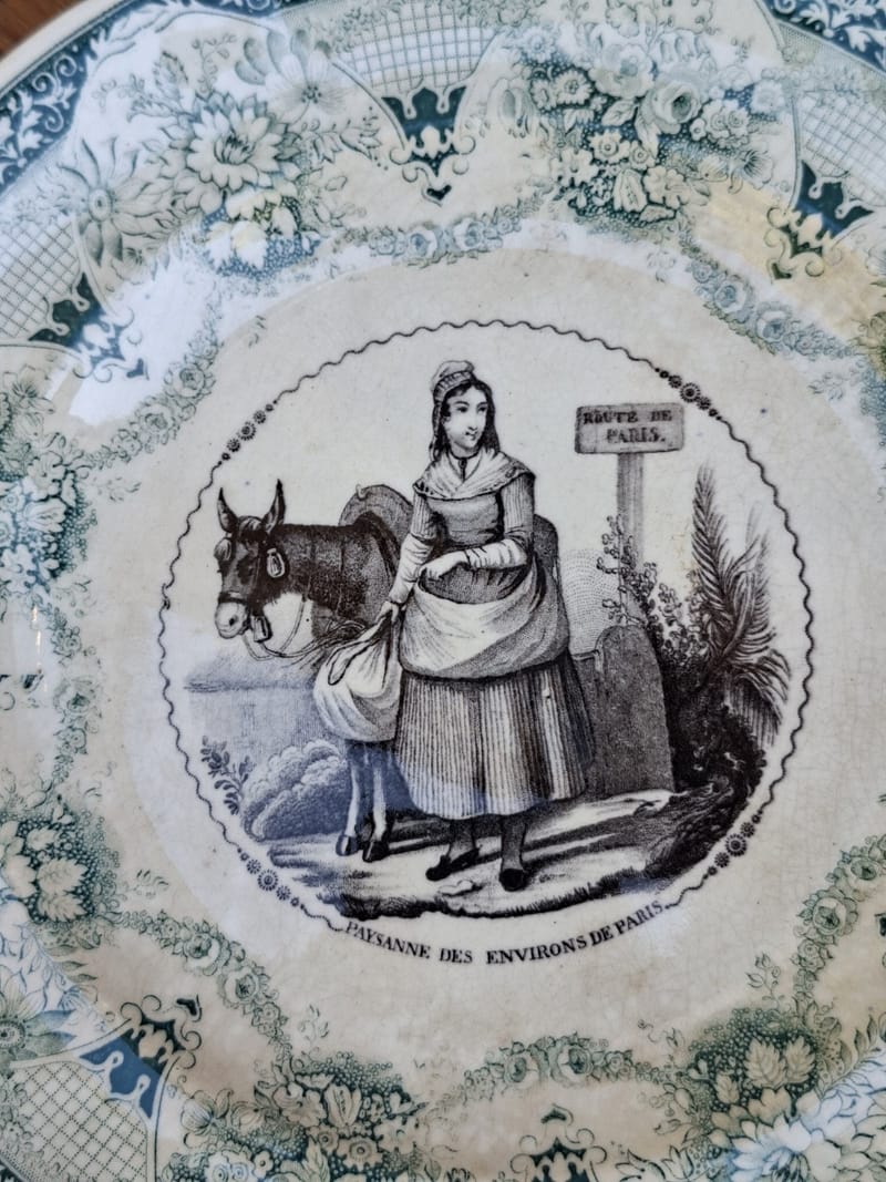 Assiette Vignette Vieillard Bordeaux Johnston Paysanne Environs Paris — vue 2