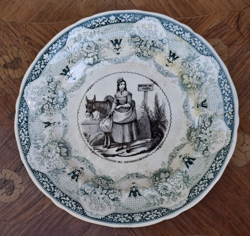 Assiette Vignette Vieillard Bordeaux Johnston Paysanne Environs Paris