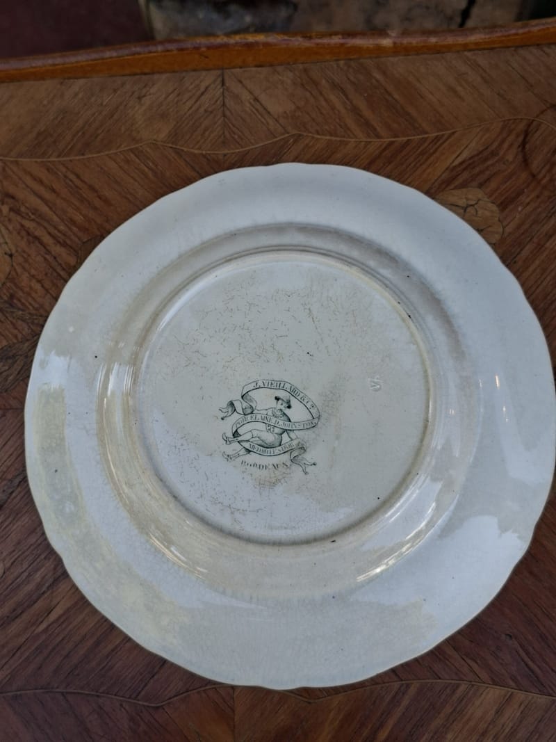 Assiette Vignette Vieillard Bordeaux Johnston Paysanne Environs Paris — vue 4