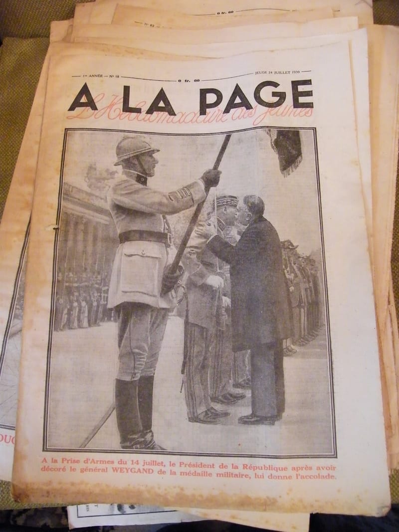 "A la page N°18 Juillet 1930 Général Weygand"