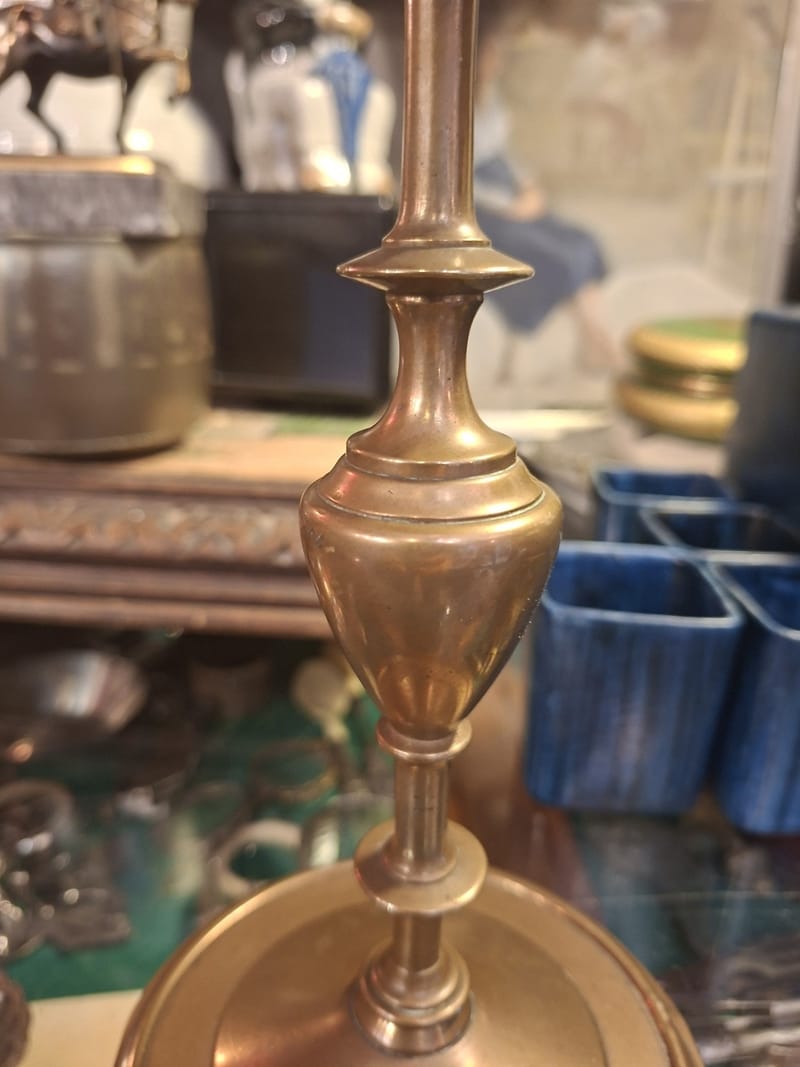 Bougeoir Disques Bronze Ancien — vue 4