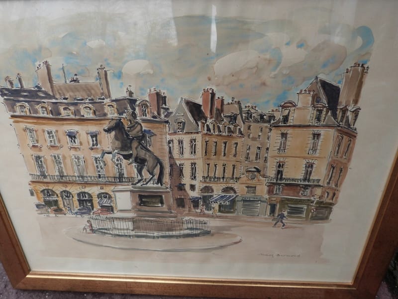 Marguerite Bermond Aquarelle Paris Place des Victoires 1911 1991 dite Marg — vue 2