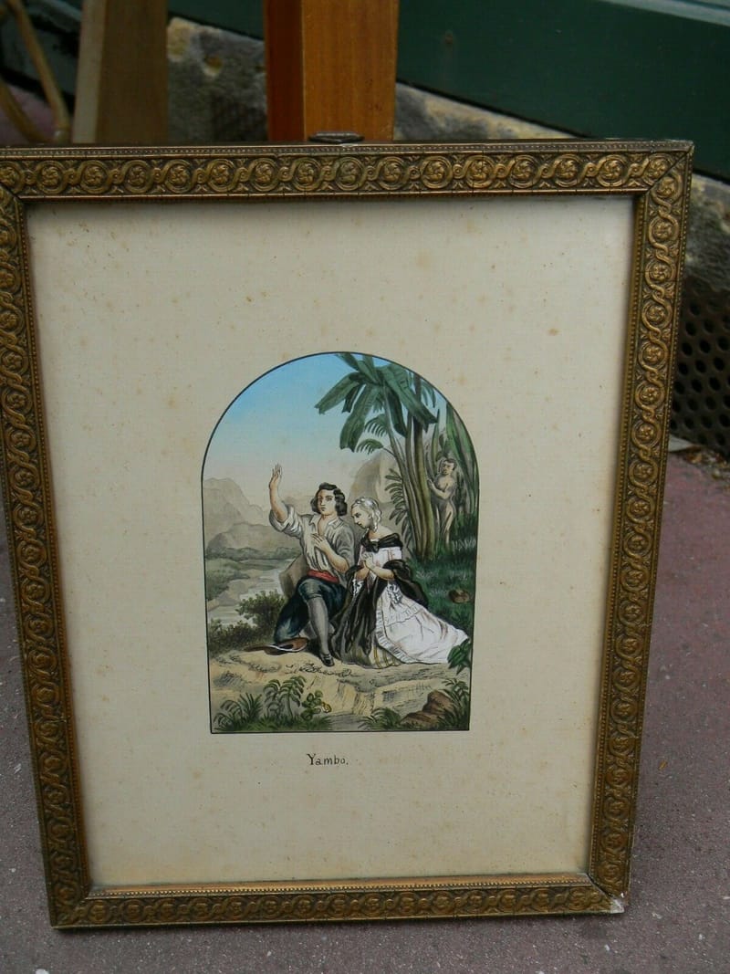 Yambo Dessin Gouache XIX ème Siècle