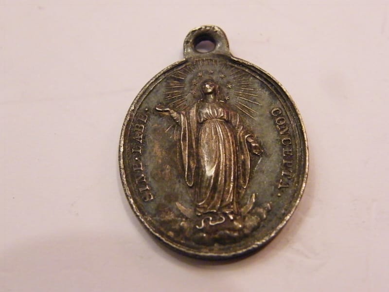 Médaille en Argent Plaqué Léon XIII Pape Blanchi — vue 2
