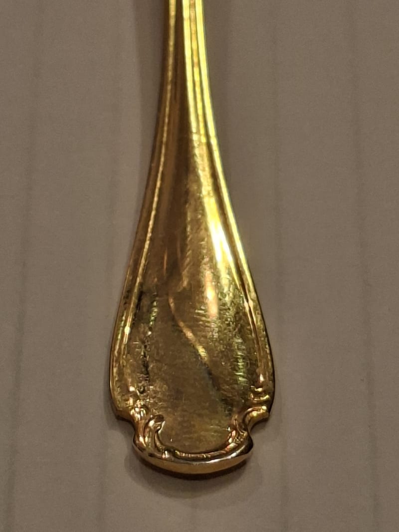 Christofle Pompadour Cuillère Moka Argent Doré Silver Silber Alfénide — vue 2