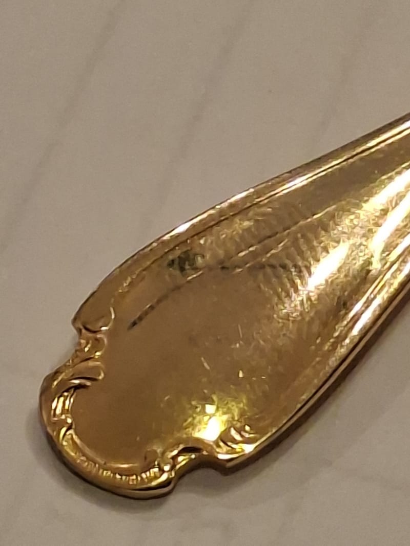 Christofle Pompadour Cuillère Moka Argent Doré Silver Silber Alfénide — vue 6