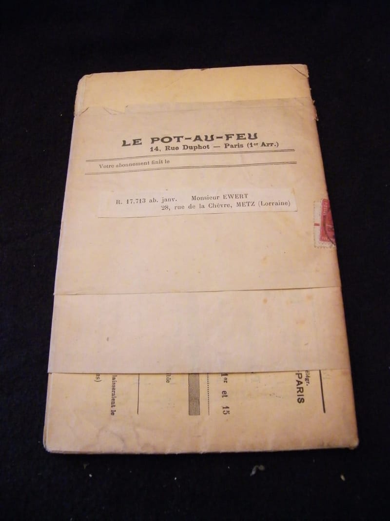 Recettes Le pot au feu 21 décembre 1907 Rivista di Cucina Non ouvert