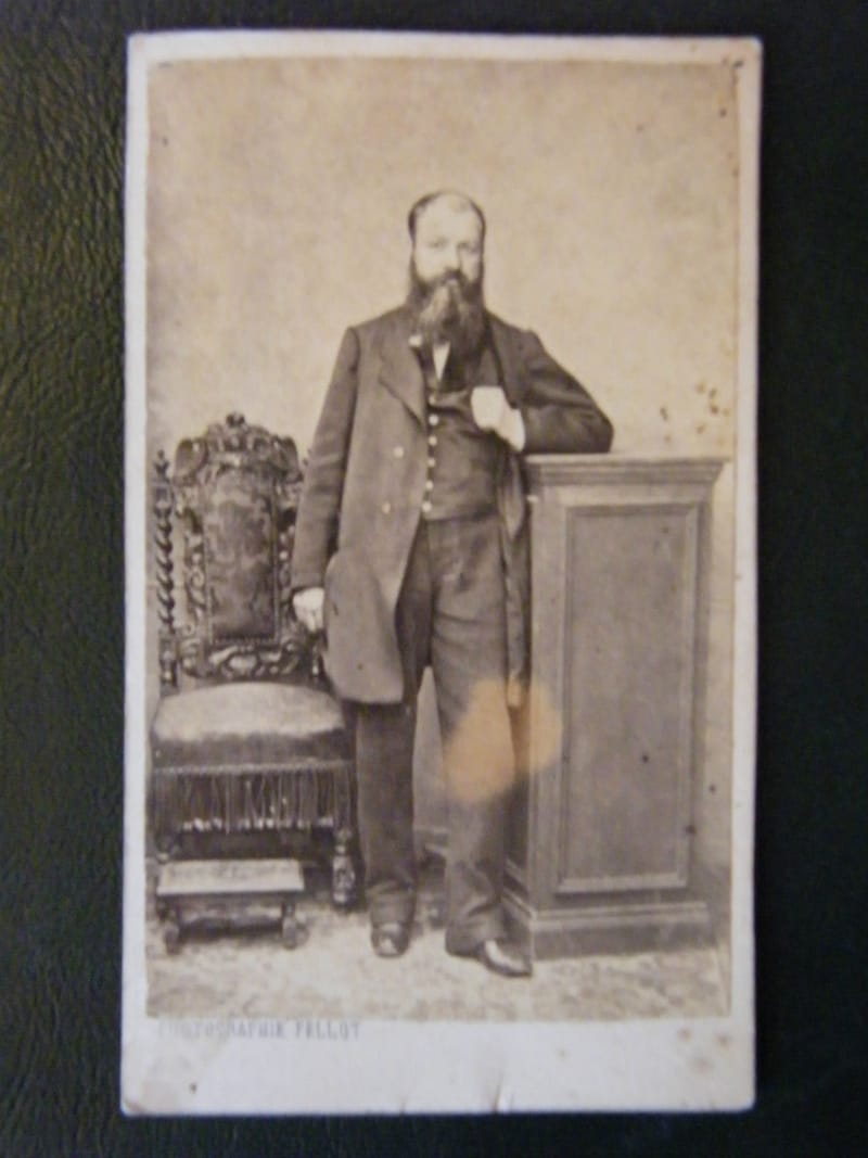 "Photographie Homme à Barbe 18 Janvier 1863 J Roy Signée Photo D Fellot"