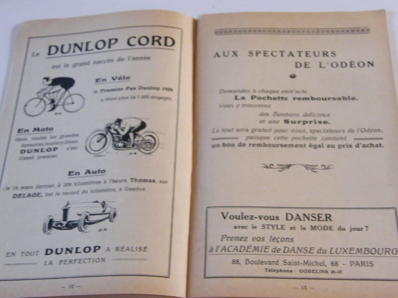 Le Cid Programme Théâtre Odéon Magazine 1924 — vue 3