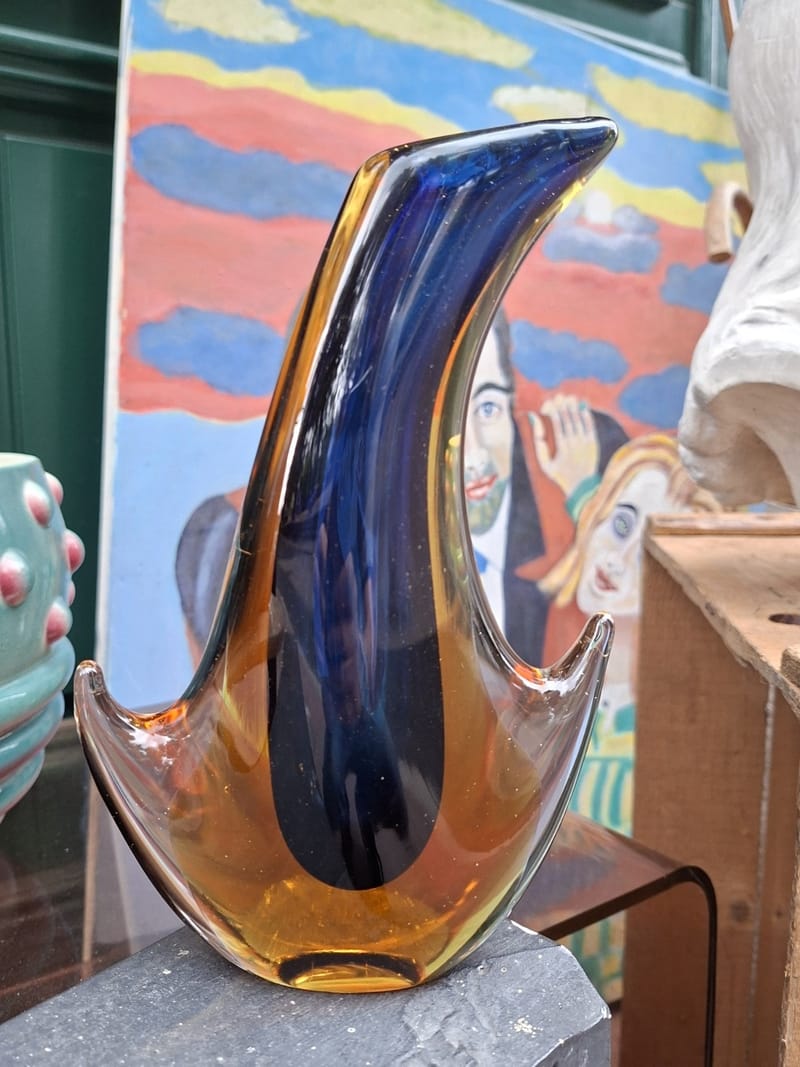 Murano Vase Verre Sommerso 21 cm