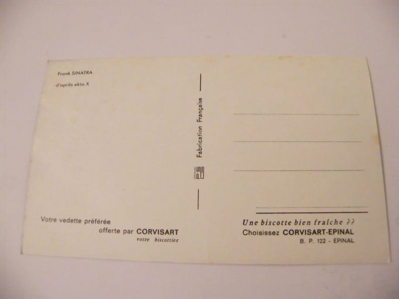 "Carte Postale Frank Sinatra Biscottes Corvisart" — vue 2