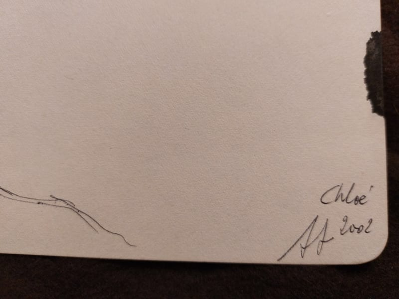Encre André Simon 2002 Artiste Lorrain Metz AS Nu Chloé Assis — vue 3