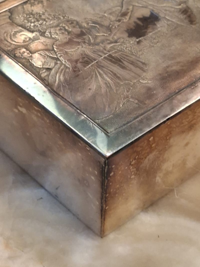 Boite Bijoux Argent Plaqué Le Colin Maillard Wicker Silver Silber — vue 6