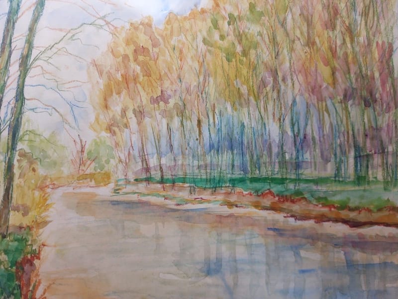 Seille Coin Cuvry Aquarelle A.Simon 1926-2014 1984 Artiste Lorrain — vue 4