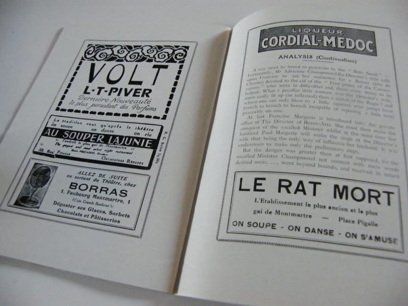 Programme Gaité Lyrique 1923 Le bois sacré Caillavet de Flers — vue 4