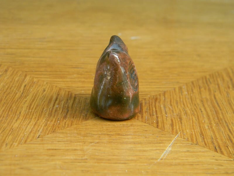 Hibou Chouette en Terre cuite vernissée 3 cm — vue 2