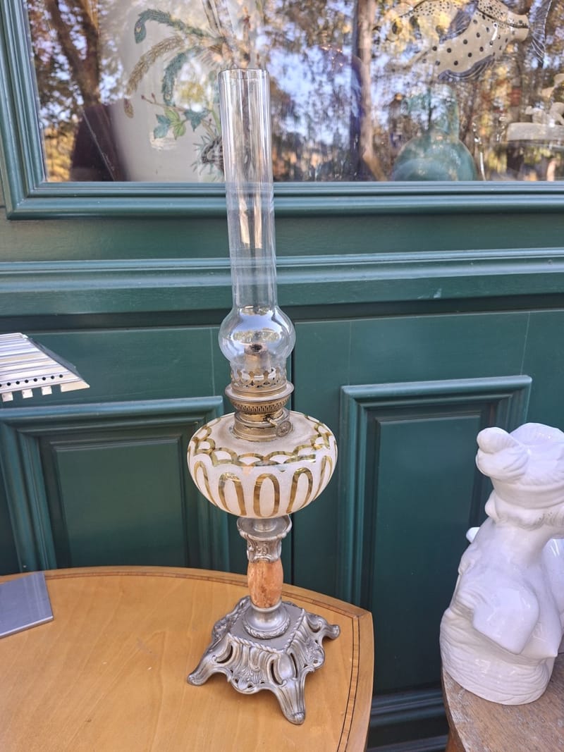 Lampe Pétrole Art Nouveau Dégagée Acide Kosmos