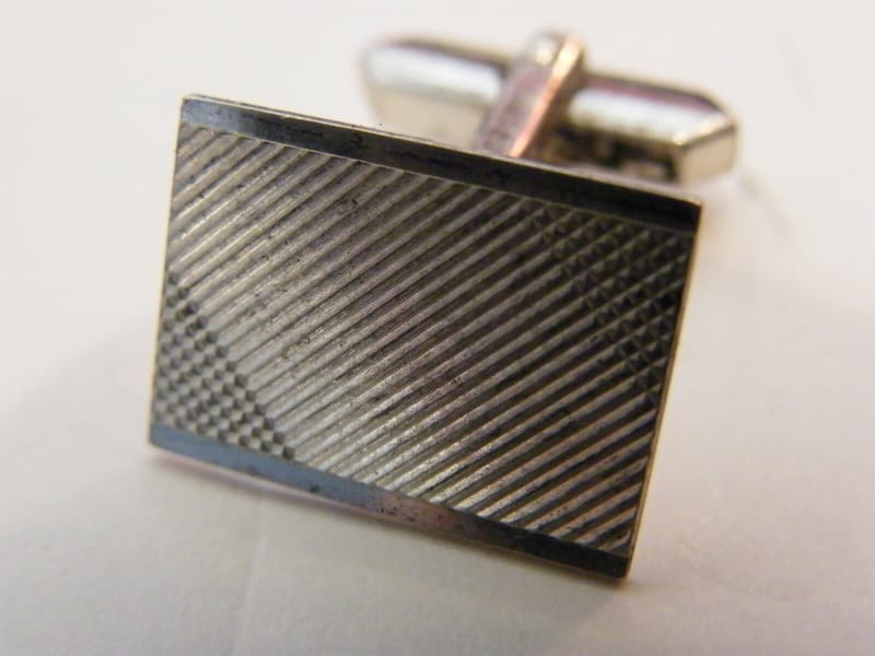 Argent Massif Boutons Manchette Silver Silber 835 — vue 4