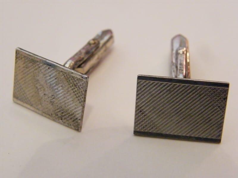 Argent Massif Boutons Manchette Silver Silber 835