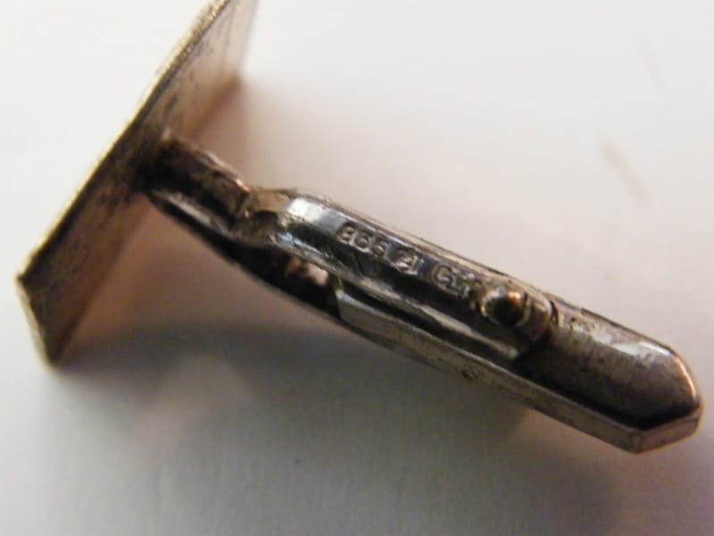 Argent Massif Boutons Manchette Silver Silber 835 — vue 2