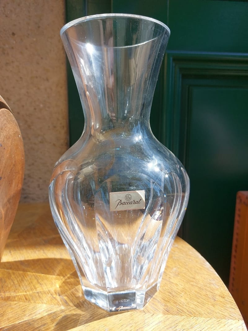 Baccarat Vase Cristal signé 25 cm