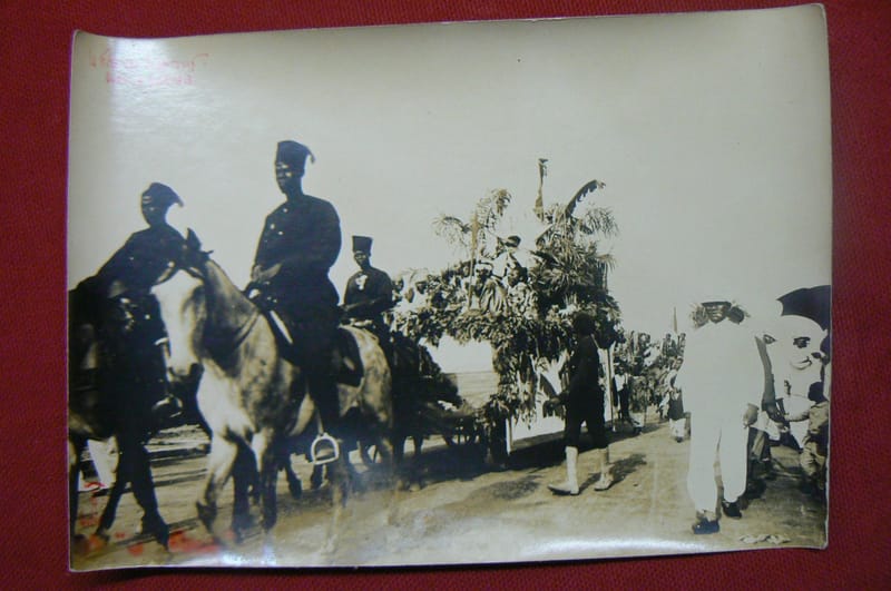 "Photographie La Fête des Drapeaux Dakar Août 1913 Armée Militaire"