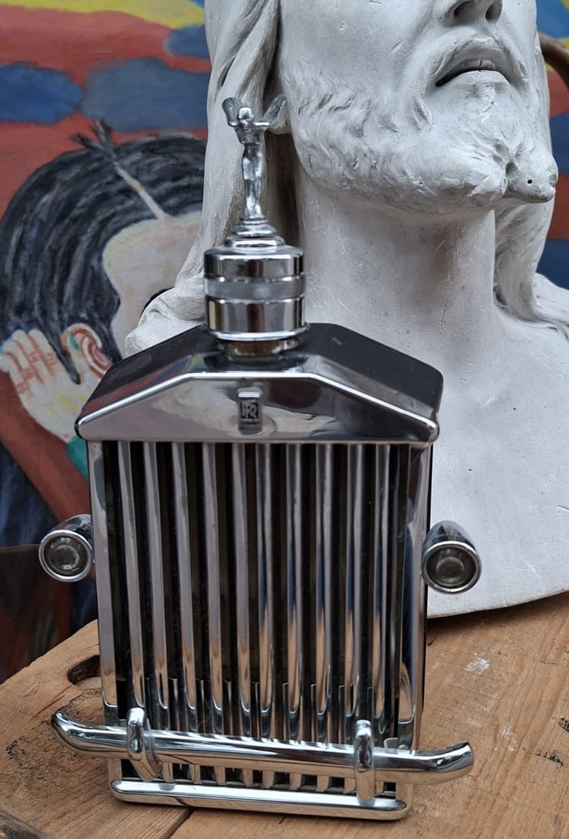 Rolls Royce Flasque Musicale Whisky Années 60 Automobilia