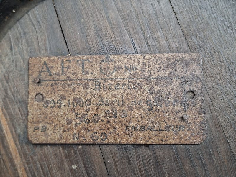 Tonneau Bizerte Marine AFT Charnière Tunisie Ancien — vue 3
