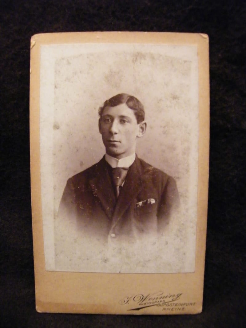 "Photographie Homme F Wenning Burgsteinfurt Rheine Allemagne Fin XIX ème Siècle"