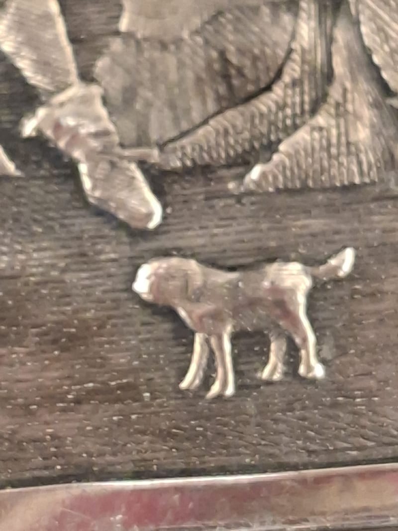 Boite Bijoux Argent Plaqué Scène repas Silver Silber — vue 4