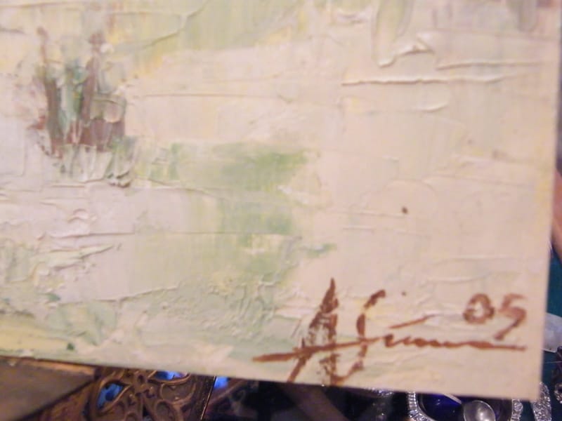 Ferme St Ladre Huile Papier André Simon 1926-2014 Artiste Lorrain 2005 — vue 3