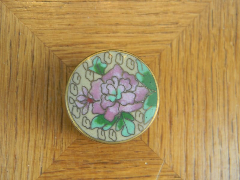 Boite Ronde Pilulier émaux Cloisonnés Ancienne 3,3 cm — vue 2