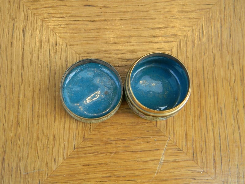 Boite Ronde Pilulier émaux Cloisonnés Ancienne 3,3 cm — vue 3