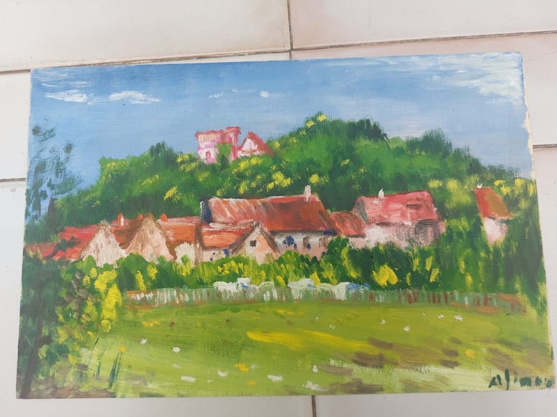 Lichtenberg A.Simon 1926-2014 1948 Artiste Lorrain Gouache