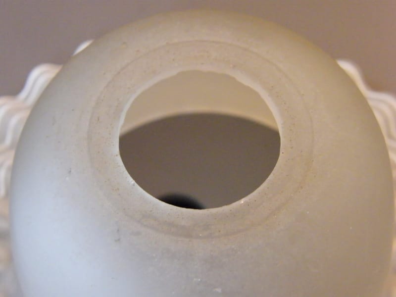 Tulipe Verre Plissée émaillée filets blancs — vue 3