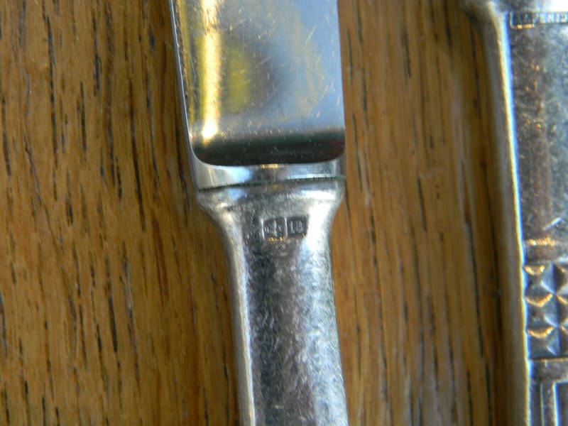 Christofle Art Déco Couteaux Viande Argent Plaqué Alfénide Diamant Silver — vue 7
