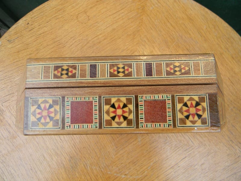 Marqueterie Boite hexagonale travail syrien — vue 3