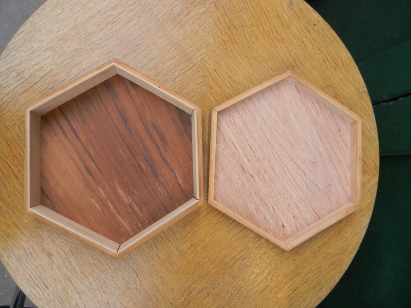 Marqueterie Boite hexagonale travail syrien — vue 4