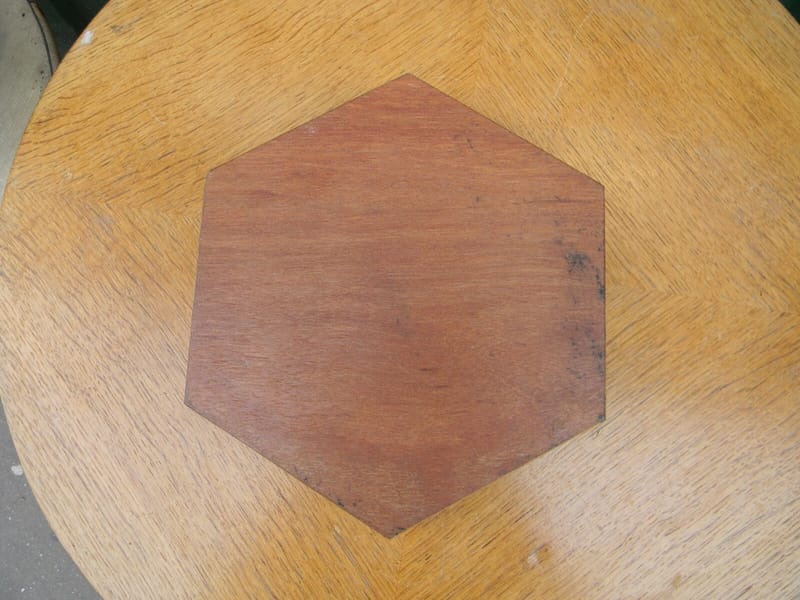 Marqueterie Boite hexagonale travail syrien — vue 5