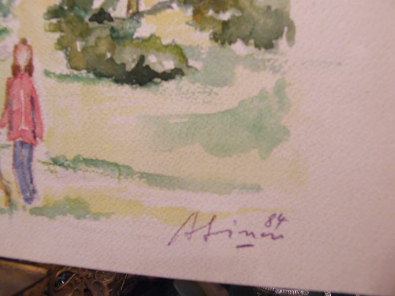 Metz Colline Ste Croix André Simon 1926-2014 Artiste Lorrain 1984 Aquarelle — vue 3