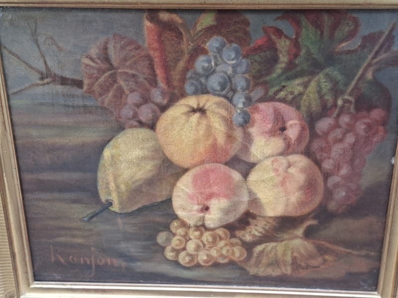 Ronjon Huile Toile Nature Morte Fruits d'automne — vue 2