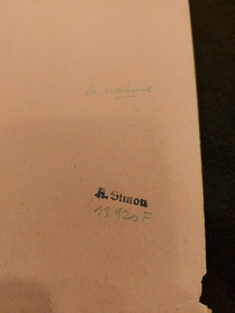 Dessin André Simon 1947 Artiste Lorrain Liszt — vue 3